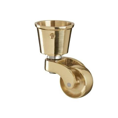 Brass Round Cup Castor – 1 inch (25mm) including Screws