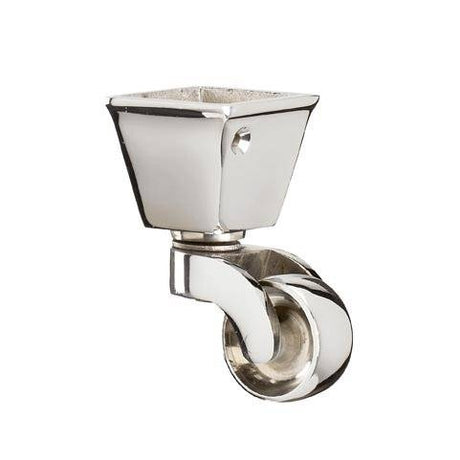 Chrome Finish Brass Square Cup Castor – 1 inch (25mm)