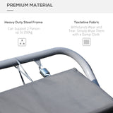 Outsunny Rocking Sun Lounger, Double Garden Lounger Sunbed with Headrest Pillows, Texteline Outdoor Rocking Chair Swing Hammock Daybed with Metal Frame for Patio, Terrace, 212 x 175 x 60 cm, Grey