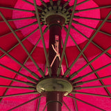 Outsunny 2.5m Shanghai Garden Parasol Umbrella with Crank & Tilt, Adjustable Outdoor Sun Shade, Red