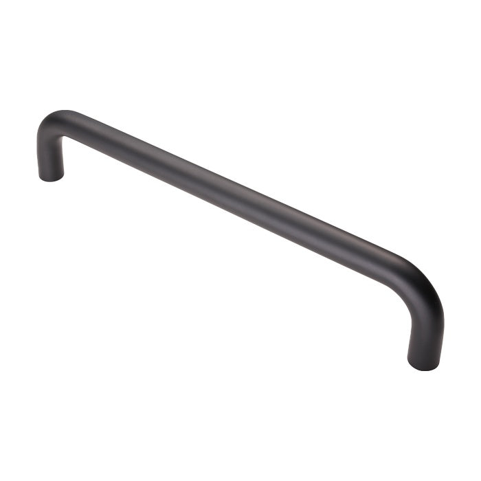 19MM DIA. D PULL HANDLE - 300MM C/C - BOLT THROUGH FIXING_x005F
 - MATT BLACK - EACH