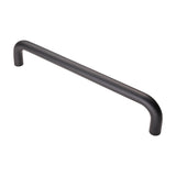 19MM DIA. D PULL HANDLE - 300MM C/C - BOLT THROUGH FIXING_x005F
 - MATT BLACK - EACH