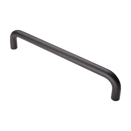 19MM DIA. D PULL HANDLE - 300MM C/C - BOLT THROUGH FIXING_x005F
 - MATT BLACK - EACH