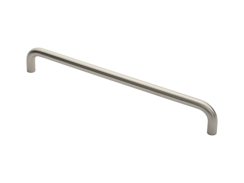 19MM DIA. D PULL HANDLE - 425MM C/C - BOLT THROUGH FIXING_x005F
 - SATIN STAINLESS STEEL - EACH