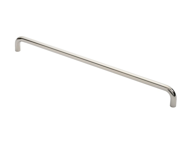 19MM DIA. D PULL HANDLE - 600MM C/C - BOLT THROUGH FIXING_x005F
 - BRIGHT STAINLESS STEEL - EACH