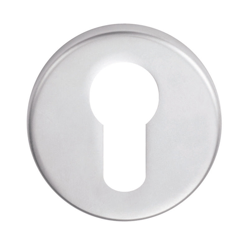 ESCUTCHEON - EURO PROFILE - PUSH-ON ROUND ROSE - SATIN STAINLESS STEEL - EACH
