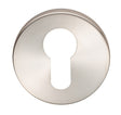 ESCUTCHEON - EURO PROFILE - PUSH-ON ROUND ROSE - SATIN STAINLESS STEEL - EACH