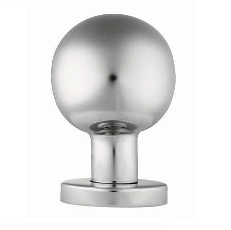 55MM DIA. BALL MORTICE KNOB ON SPRUNG PUSH-ON ROUND ROSE_x005F
 - SATIN STAINLESS STEEL - PAIR