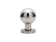 55MM DIA. BALL MORTICE KNOB ON SPRUNG PUSH-ON ROUND ROSE_x005F
 - BRIGHT STAINLESS STEEL - PAIR