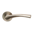 BREEZE LEVER ON SPRUNG PUSH-ON ROUND ROSE - SATIN STAINLESS STEEL - PAIR