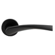 BREEZE LEVER ON SPRUNG PUSH-ON ROUND ROSE - MATT BLACK - PAIR