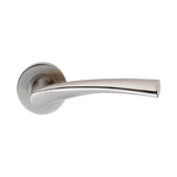 BREEZE LEVER ON SPRUNG PUSH-ON ROUND ROSE - SATIN STAINLESS STEEL - PAIR
