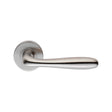 PENINSULA LEVER ON SPRUNG PUSH-ON ROUND ROSE - SATIN STAINLESS STEEL - PAIR