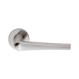PLAZA LEVER ON SPRUNG PUSH-ON ROUND ROSE - SATIN STAINLESS STEEL - PAIR