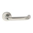 NERA 19MM SAFETY LEVER ON SPRUNG PUSH-ON ROUND ROSE - BRIGHT STAINLESS STEEL - PAIR