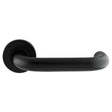 NERA 19MM SAFETY LEVER ON SPRUNG PUSH-ON ROUND ROSE - MATT BLACK - PAIR