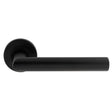 TREVIRI MITRED LEVER ON SPRUNG PUSH-ON ROUND ROSE - MATT BLACK - PAIR