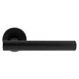 PHILADELPHIA LEVER ON SPRUNG PUSH-ON ROUND ROSE - MATT BLACK - PAIR