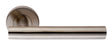 PHILADELPHIA LEVER ON SPRUNG PUSH-ON ROUND ROSE - SATIN STAINLESS STEEL - PAIR