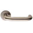 NERA 22MM SAFETY LEVER ON SPRUNG PUSH-ON ROUND ROSE - SATIN STAINLESS STEEL - PAIR