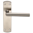 MITRED LEVER ON FACE-FIX BACKPLATE - LATCH - SATIN STAINLESS STEEL - SET