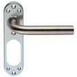 SPIRA 19MM STRAIGHT LEVER ON SPRUNG INNER BACKPLATE - SATIN STAINLESS STEEL - PAIR