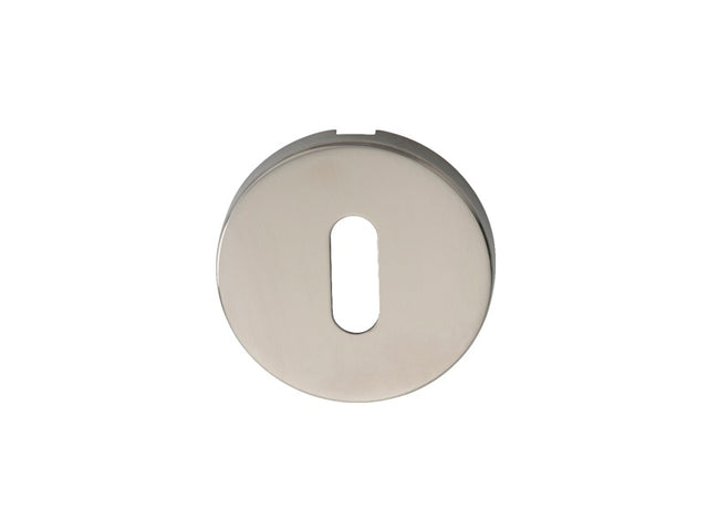 ESCUTCHEON - LOCK PROFILE - PUSH-ON ROUND ROSE - BRIGHT STAINLESS STEEL - EACH