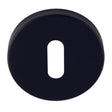 ESCUTCHEON - LOCK PROFILE - PUSH-ON ROUND ROSE - MATT BLACK - EACH