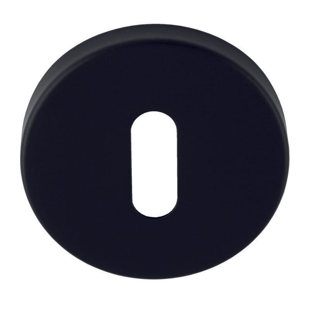 ESCUTCHEON - LOCK PROFILE - PUSH-ON ROUND ROSE - MATT BLACK - EACH