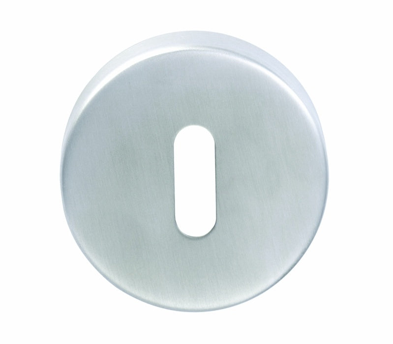 ESCUTCHEON - LOCK PROFILE - PUSH-ON ROUND ROSE - SATIN STAINLESS STEEL - EACH