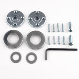 FACE FIX ROSE TO SUIT PULL HANDLES - PAIR - BRIGHT STAINLESS STEEL - PAIR