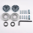 FACE FIX ROSE TO SUIT PULL HANDLES - PAIR - SATIN STAINLESS STEEL - PAIR