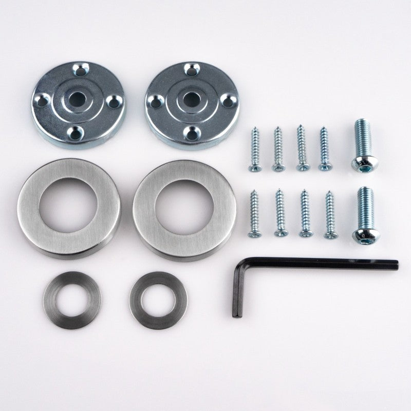 FACE FIX ROSE TO SUIT PULL HANDLES - PAIR - SATIN STAINLESS STEEL - PAIR
