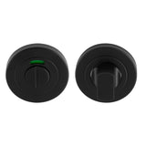 TURN & RELEASE - 5MM SPINDLE - PUSH-ON ROUND ROSE - OPTIONAL INDICATOR - Matt Black - SET