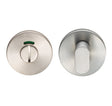 TURN & RELEASE - 5MM SPINDLE - PUSH-ON ROUND ROSE - OPTIONAL INDICATOR - SATIN STAINLESS STEEL - SET