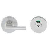 LARGE TURN & HEX RELEASE - 5MM SPINDLE - PUSH-ON ROUND ROSE - OPTIONAL INDICATOR - SATIN STAINLESS STEEL - SET