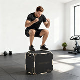 SPORTNOW Non-Slip Plyo Box, Corner-free Wooden Jump Box, 40.5 x 51 x 47.5 cm