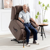 HOMCOM Eight-Point Massage Electric Lift Chair - Dark Brown