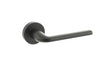 CleanTouch Anti-Bac Forme Milly Lever Door Handle on Minimal Round Rose - Matt Black - Set