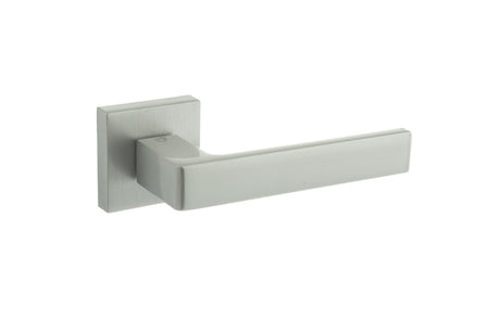 CleanTouch Anti-Bac Forme Asti Lever Door Handle on Minimal Square Rose - Satin Chrome - Set