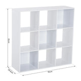 HOMCOM Nine-Cube Storage Shelf - White
