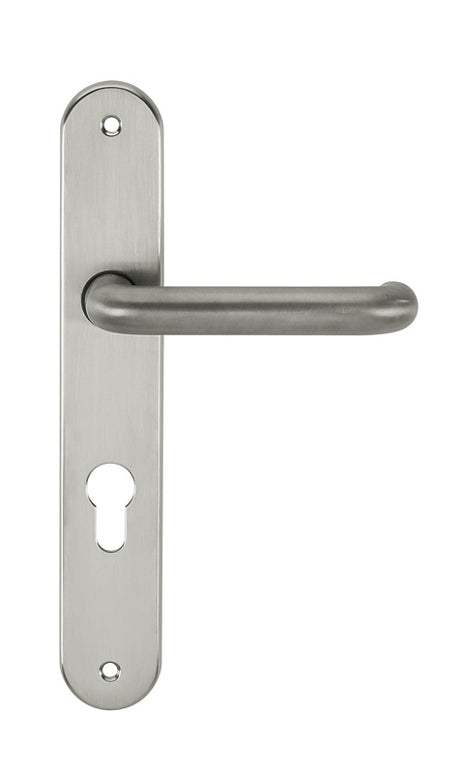 CleanTouch Anti-Bac RTD Safety Lever on Round Euro Backplate - Satin Chrome - Set