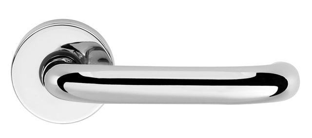 CleanTouch Anti-Bac RTD Safety Lever on Round Rose - Polished Chrome - Set