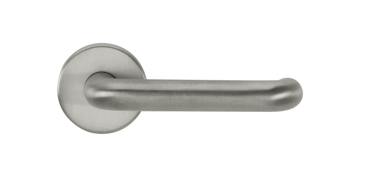 CleanTouch Anti-Bac RTD Safety Lever on Round Rose - Satin Chrome - Set