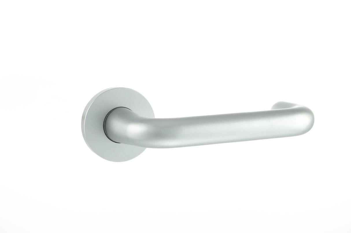 CleanTouch Anti-Bac RTD Safety Lever on Round Rose - Satin Stainless Steel - Set