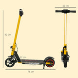 SPORTNOW Folding Electric Scooter for Kids Age 6-14 with Dual Brakes, Front Suspension, LED Colourful Lights and Display, 6.8kg Lightweight Aluminium E Scooter, Up to 14 KM/H & 6 KM, Gold Tone