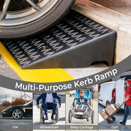 Curb Ramp 2 Pack with Predrilled Holes and 4 Expansion Bolts
