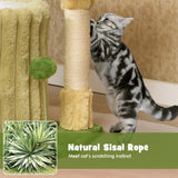Cute Cat Tree with Sisal Scratching Posts and Dangling Ball
