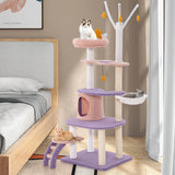 Multi-level Cat Tower with Sisal Covered Scratching Posts-M