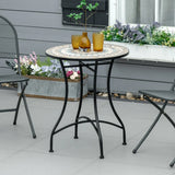 Outsunny 60cm Mosaic Outdoor Patio Table - Green
